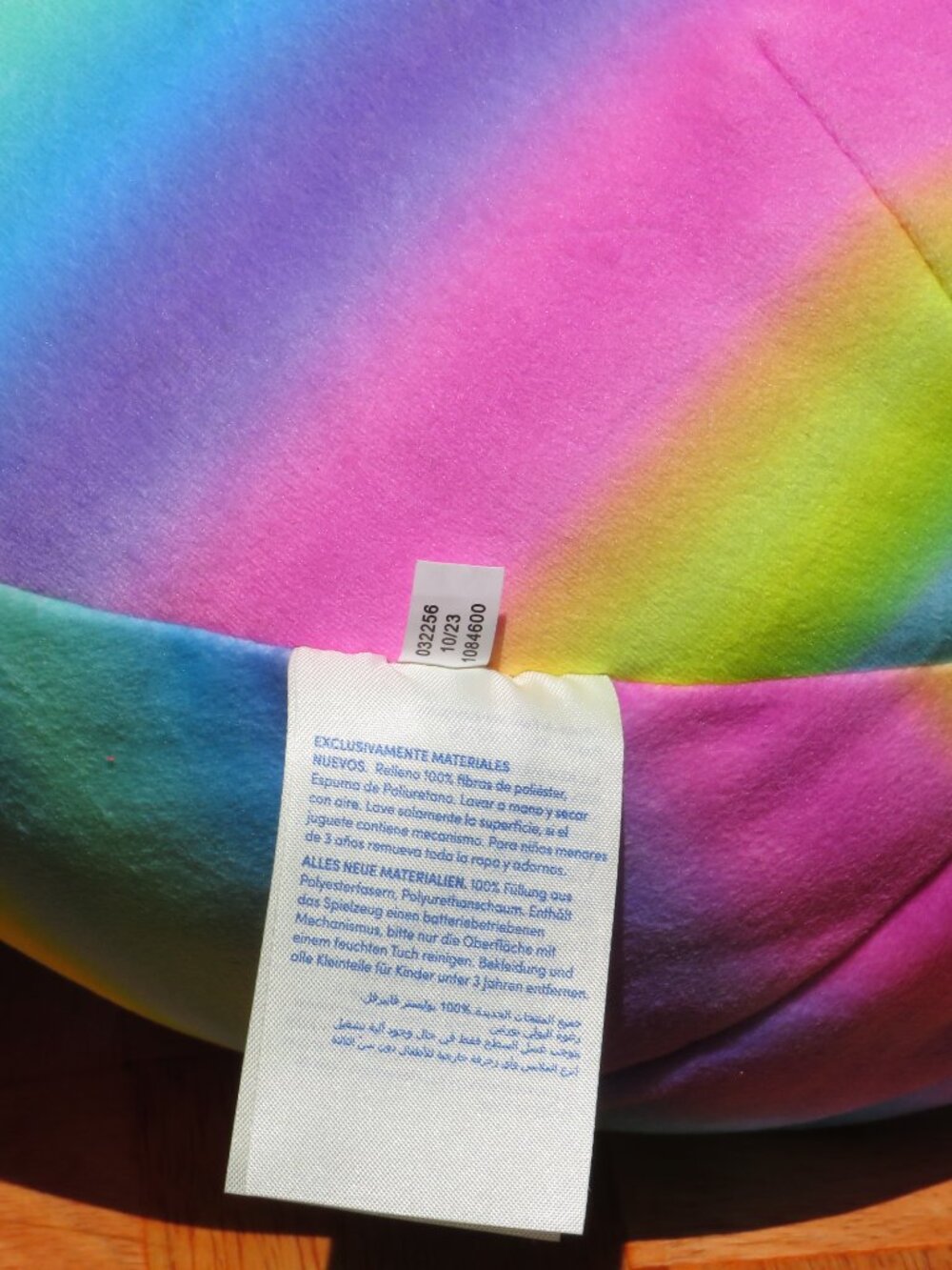 Build-A-Bear Rainbow Tie-Dye Squish Plush | 12" Holographic Ear Bear | EUC MINT - Picture 5 of 7